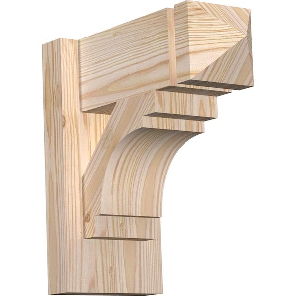Ekena Millwork Merced Arts & Crafts Smooth Outlooker, Douglas Fir, 5 1/2"W x 12"D x 12"H OUT06X12X12MRC03SDF - main
